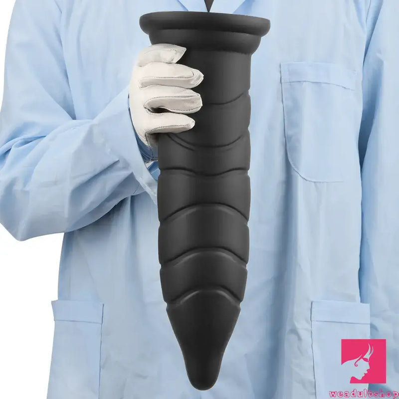 14.37in Fantasy Long Big Silicone Soft Black Dildo Anal Plug For Anus