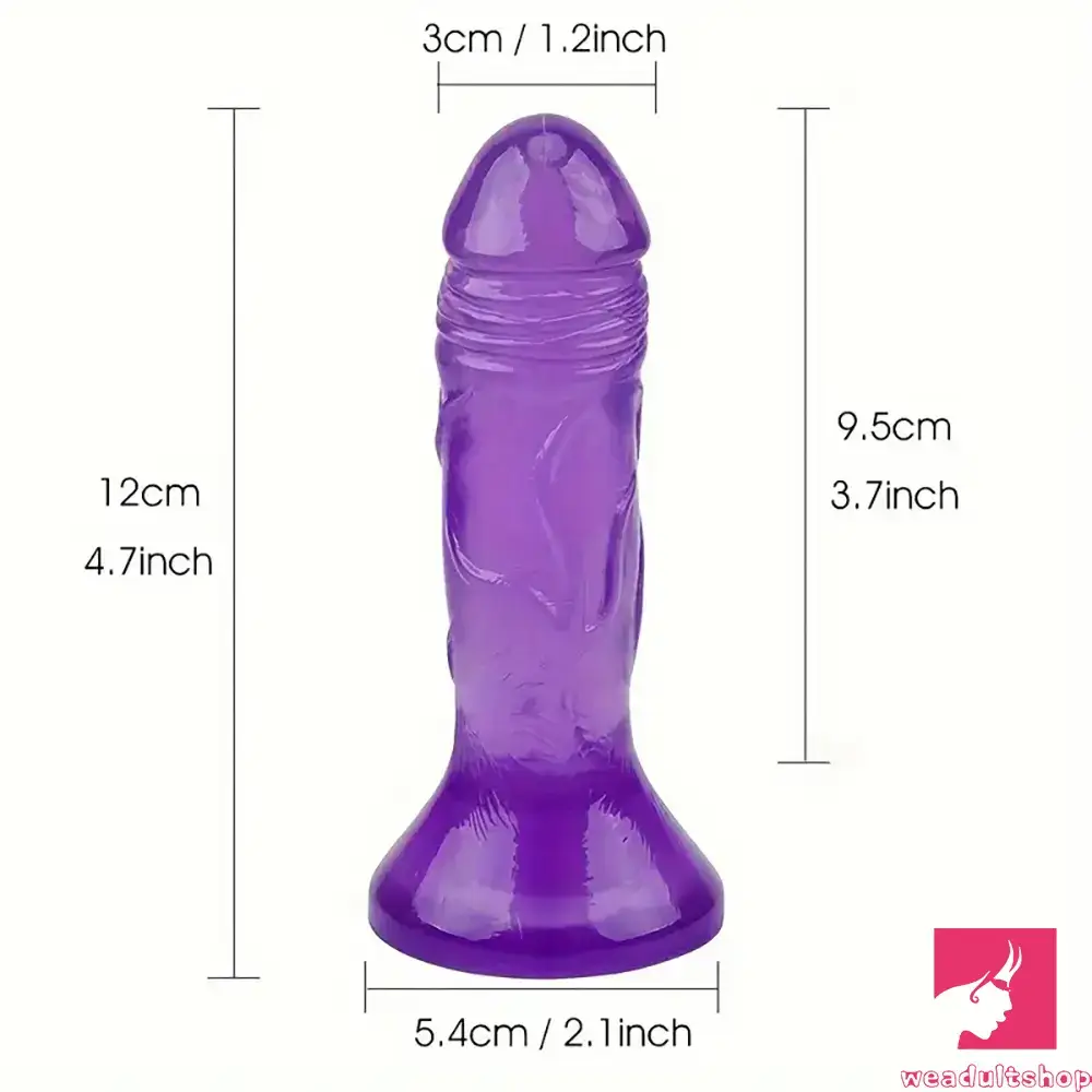 4.7in Clear Small Jelly Penis Dildo For G-Spot Vaginal Sex Stimulation 4.7in Clear Small Jelly Penis Dildo For G-Spot Vaginal Sex Stimulation