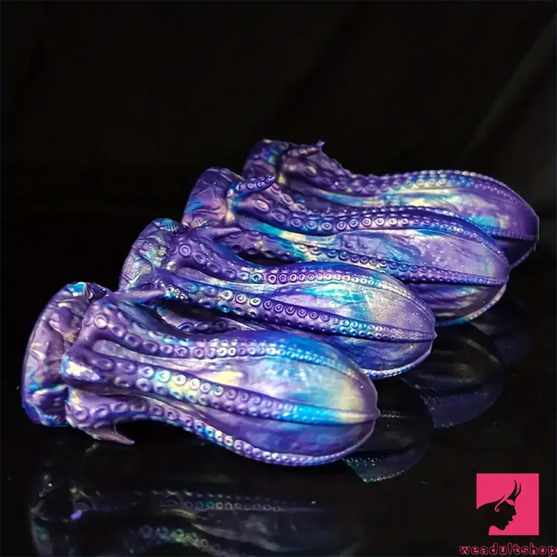 5.5in 6.3in 8.26in 9.64in Gourd Egg Starry Sky Silicone Soft Octopus Dildo