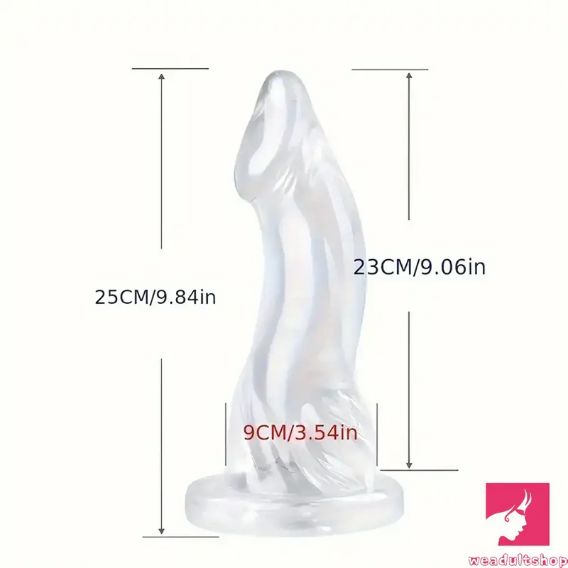 7.87in 9.06in 9.84in Animal Dolphin Clear Jelly Real Penis Fantasy Dildo