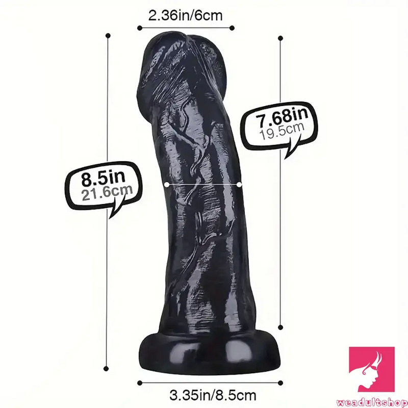 8.5in Real Cock Big Black Dildo Penis Anal Expander For Anus Orgasm