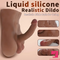 6.81in Silicone Realistic Dildo With Male Sex Torso Dildo For Clit Anus