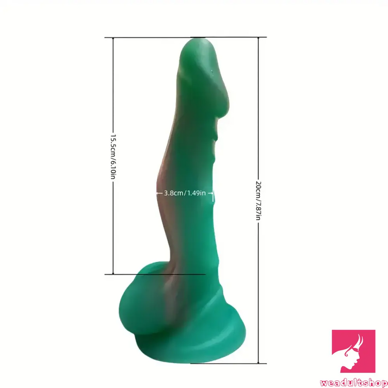 7.87in Soft Flexible Liquid Silicone Monster Female Dildo For Anus