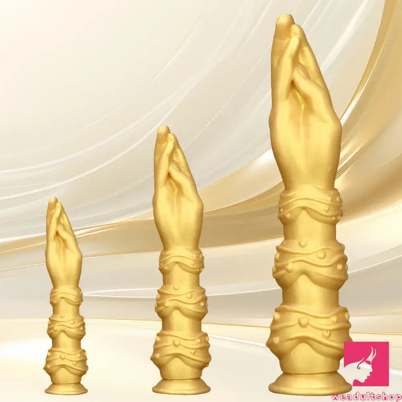 7.28in 9.84in 13.38in Premium Silicone Soft Fist Hands Big Dildo