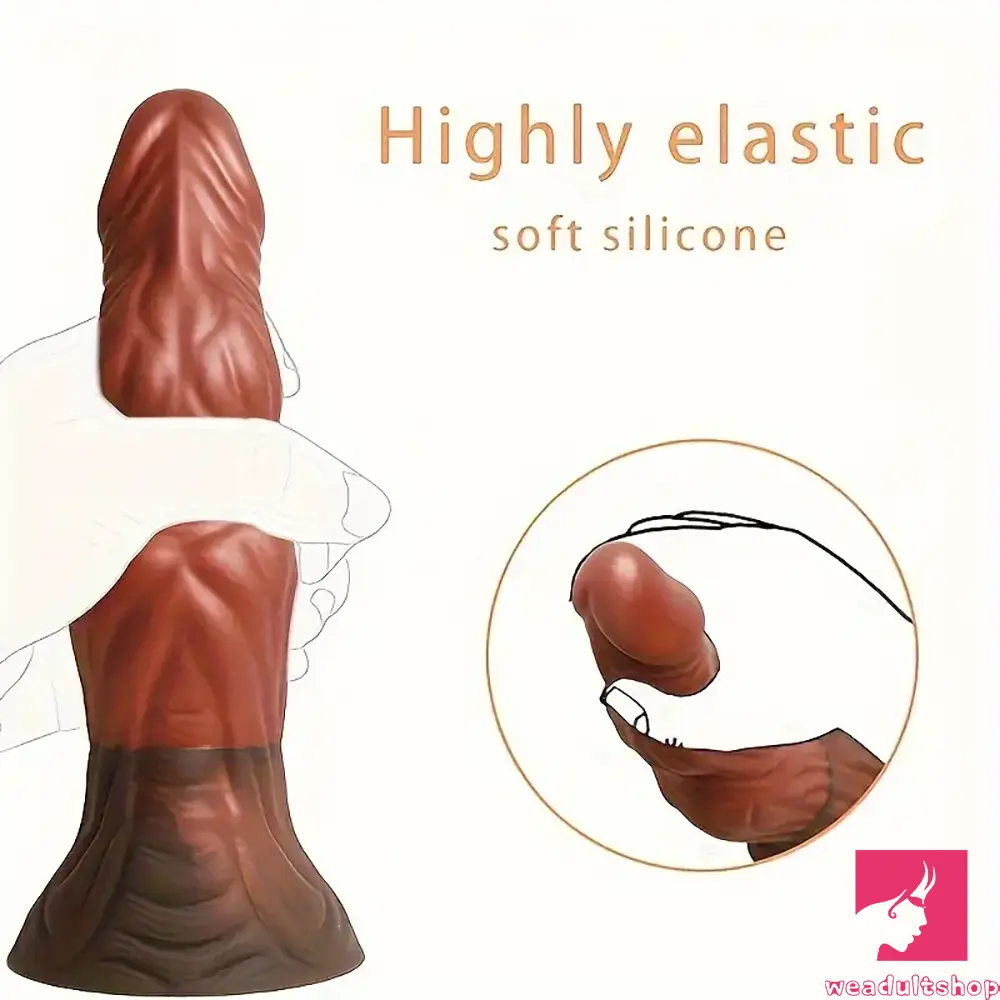 8.11in Soft Real Big Silicone Monster G Spot Dildo For Hands Free Sex