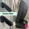 11.8in Realistic Big Black Uncut Spiked Thick Dildo For Female Male Sex