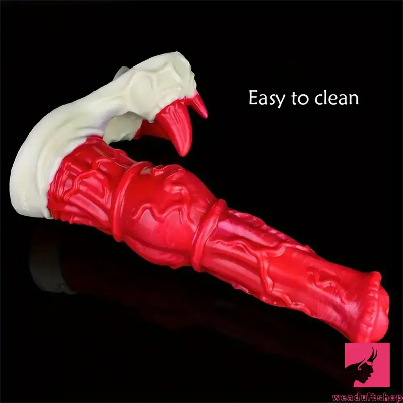 10.01in Big Animal Horse Cock Silicone Soft Cock Dildo For Clit Dilator