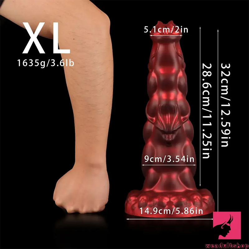 8.07in 9.25in 10.55in 12.59in Fantasy Dragon Silicone Large Soft Dildo