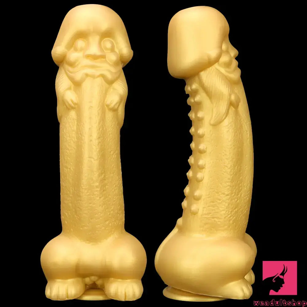 11.8in Liquid Large Soft Silicone Fantasy Thick Gold Anal Sex Dildo