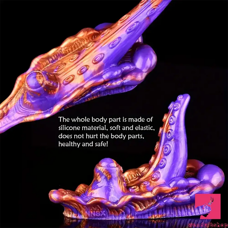 4.33in Small Octopus Tentacle Silicone Soft Dildo Penis Clit Expander