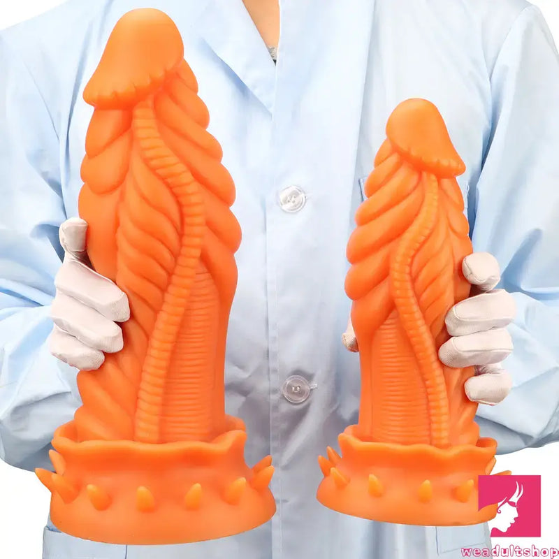 7.87in 10.43in 12.6in Fantasy Silicone Flexible Big No Eggs Dragon Dildo