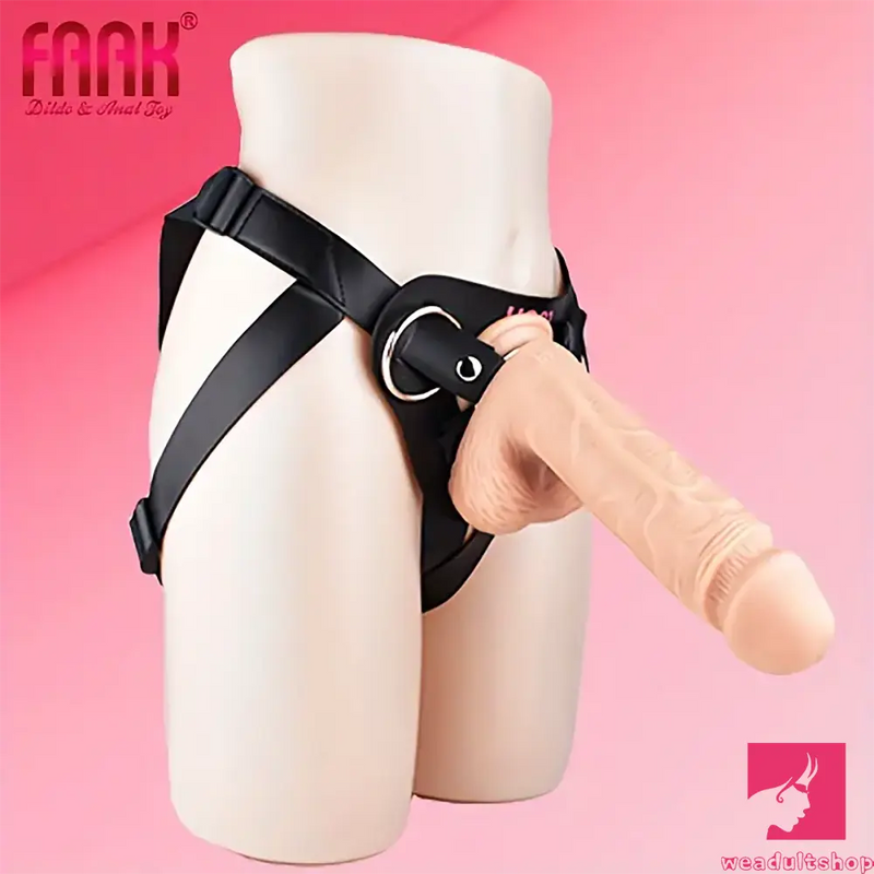 10.01in Silicone Soft Big Strap On Wearable Dildo For Gay Lesbian