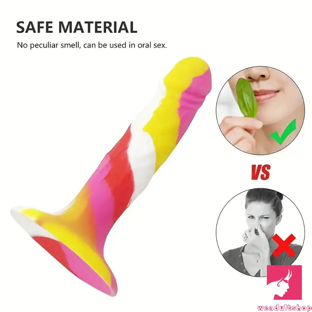 5.71in Silicone Soft Rainbow Cock Dildo For Increased Orgasm 5.71in Silicone Soft Rainbow Cock Dildo For Increased Orgasm