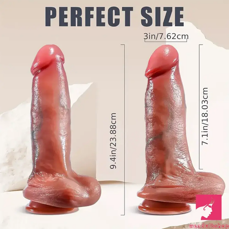 9.4in Silicone Thrusting Vibrating Rotating Heating Remote Auto Dildo