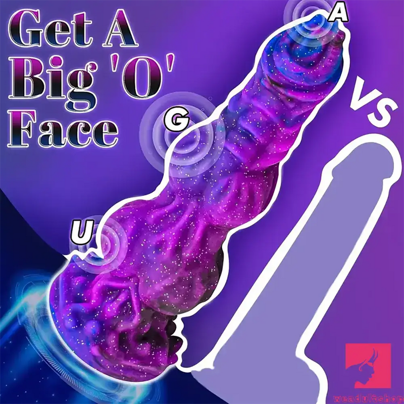 9.65in Real Silicone Soft Glowing Fantasy Dildo For Anal Expansion
