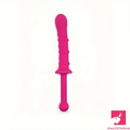 9.45in Unisex Soft Silicone Big Spiked Dildo With Handle For Love Toy