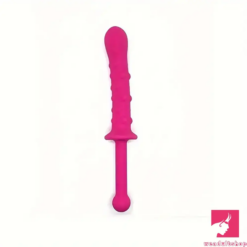 9.45in Unisex Soft Silicone Big Spiked Dildo With Handle For Love Toy