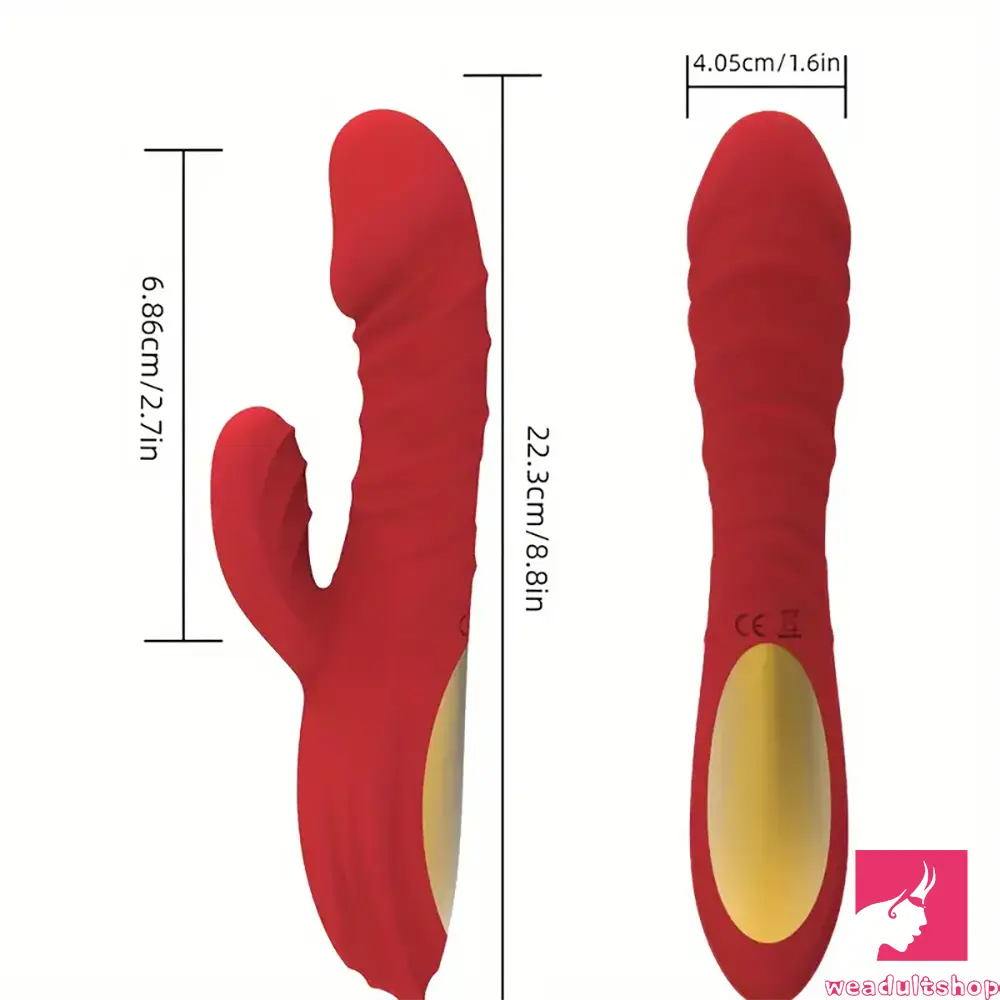 8.8in Heating Vibrating Soft Silicone Dildo Vibrator For Adult Female