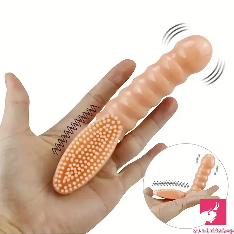 4.06in Vibrating Middle Finger Dildo For Clit Prostate G Spot Vibrator