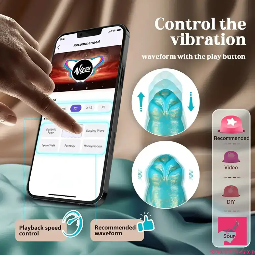 8.7in App Controlled Wearable Vibrating Dog Odd Remote Vibrator Dildo 8.7in App Controlled Wearable Vibrating Dog Odd Remote Vibrator Dildo