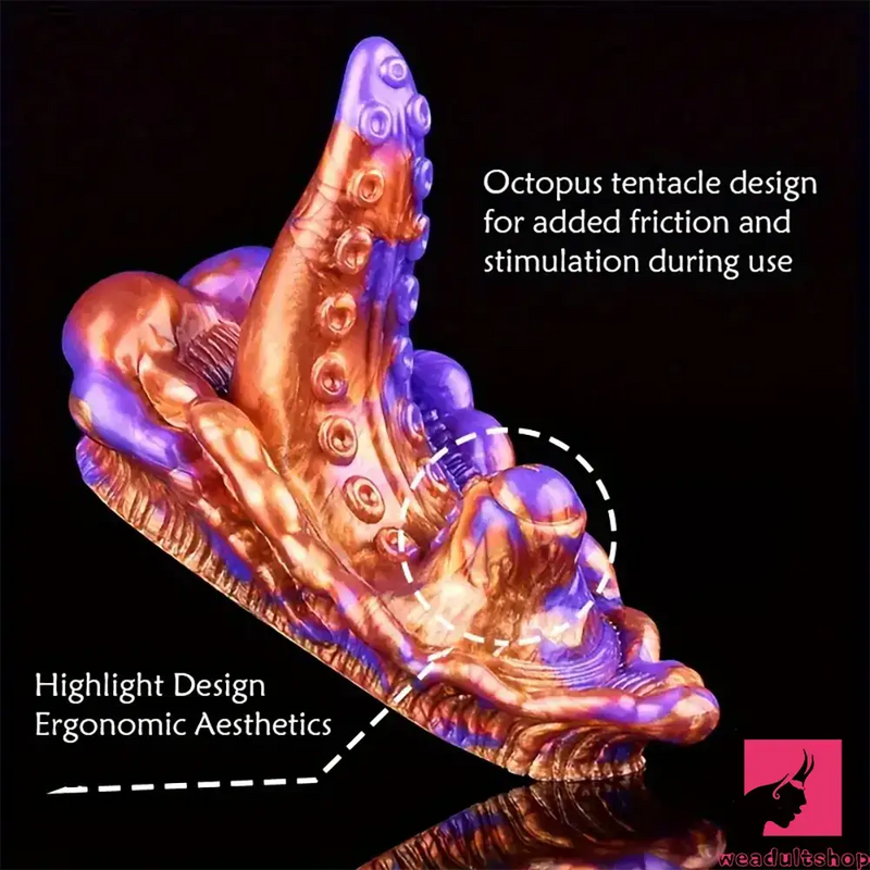 4.33in Small Octopus Tentacle Silicone Soft Dildo Penis Clit Expander