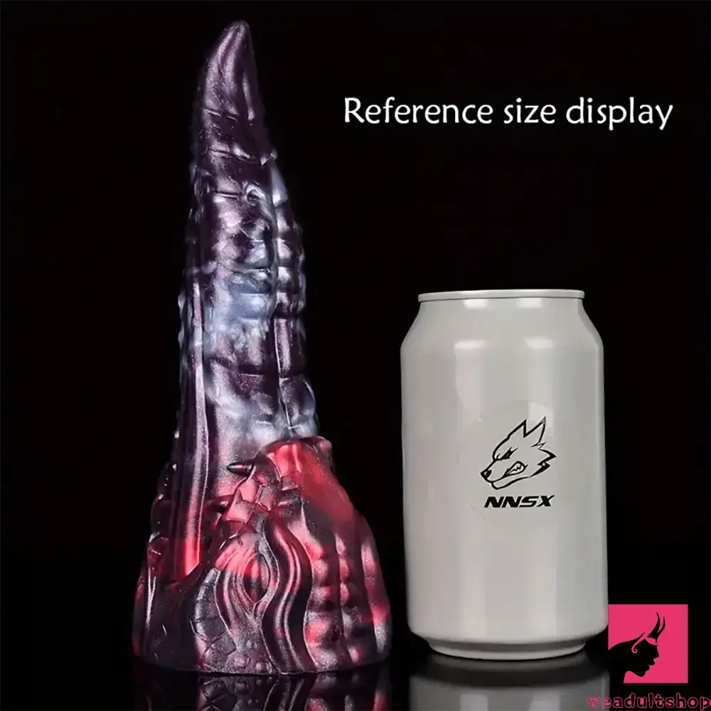 8.18in Dragon Monster Real Silicone Soft Dildo Penis Clit Expander
