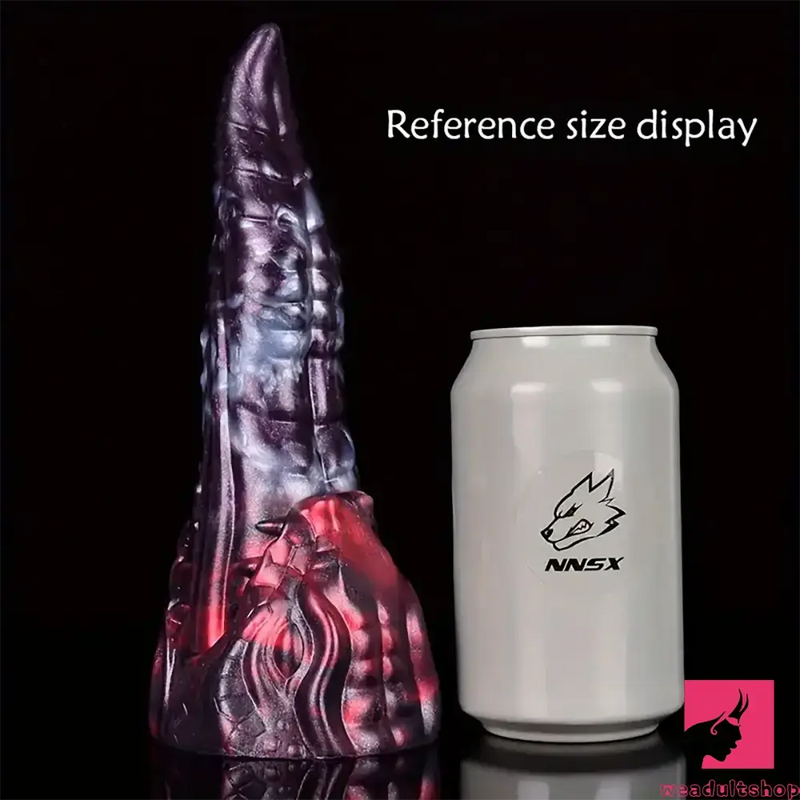8.18in Dragon Monster Real Silicone Soft Dildo Penis Clit Expander