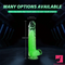6.5in 7.3in 8.26in 9.44in Luminous Crystal TPE Flexible Double-Layer Dildo