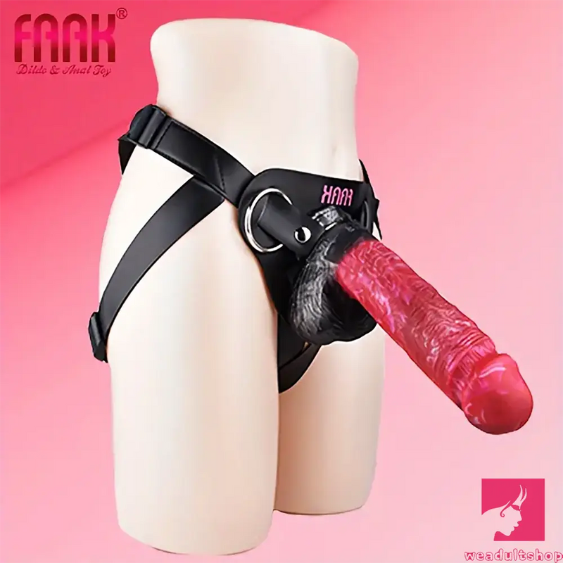 10.01in Silicone Soft Big Strap On Wearable Dildo For Gay Lesbian