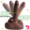 7in Realistic Silicone Dildo With Flat Base Ebony Sex Torso For Gay Male