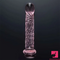 6.69in Realistic Pink Threaded Glass Dildo For Female Sex Toy