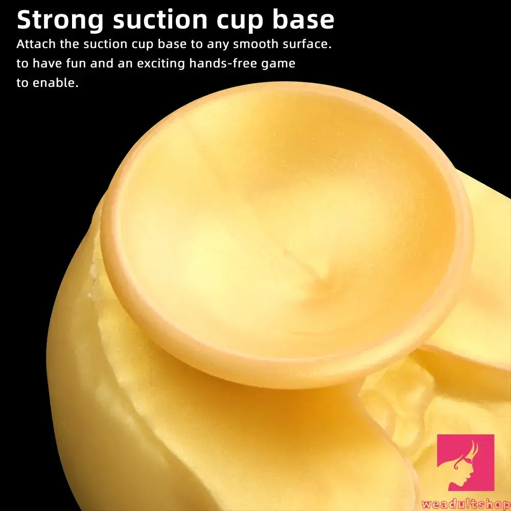 11.8in Liquid Large Soft Silicone Fantasy Thick Gold Anal Sex Dildo