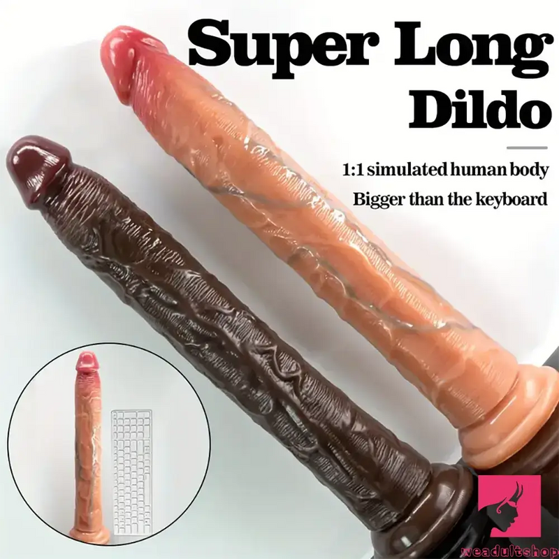 13.58in Realistic Large Long Silicone Soft Anal Dildo For Couple Sex