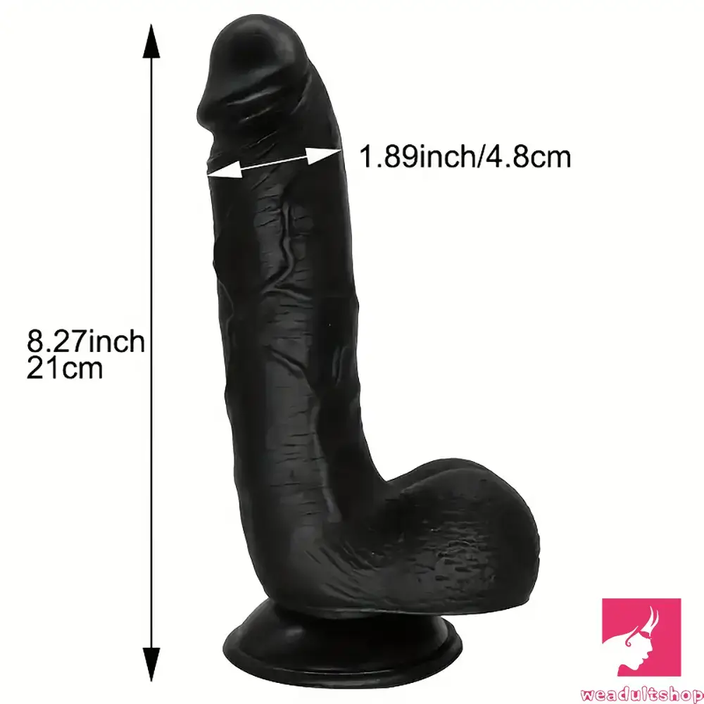 8.27in Big Black Dildo Sex Toy Masturbator For Women Men Sex Toy 8.27in Big Black Dildo Sex Toy Masturbator For Women Men Sex Toy