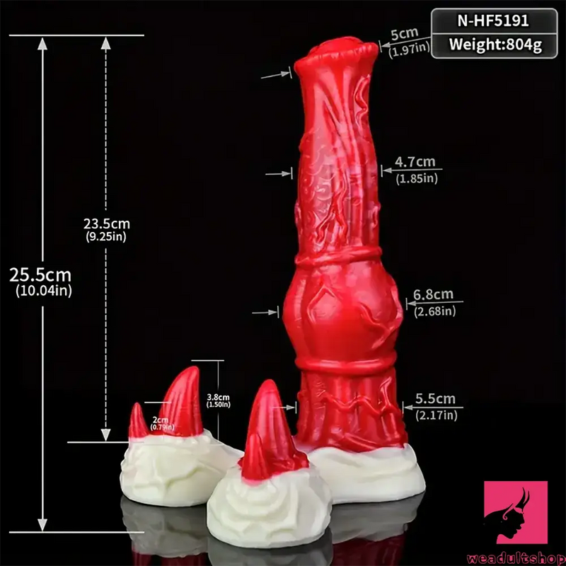 10.01in Big Animal Horse Cock Silicone Soft Cock Dildo For Clit Dilator