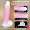 9.25in Big Silicone Soft Lifelike Vibrating Heating Remote Real Male Dildo