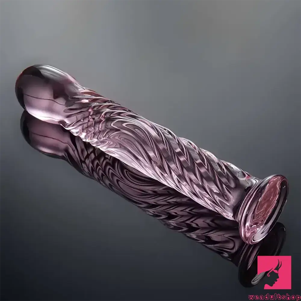 6.69in Realistic Pink Threaded Glass Dildo For Female Sex Toy 6.69in Realistic Pink Threaded Glass Dildo For Female Sex Toy