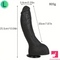 7.28in 8.27in 10.04in Soft Real Ebony Big Looking Silicone Anal Dildo
