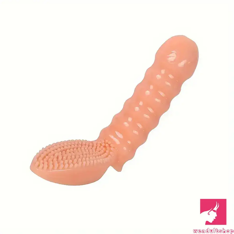 4.06in Vibrating Middle Finger Dildo For Clit Prostate G Spot Vibrator