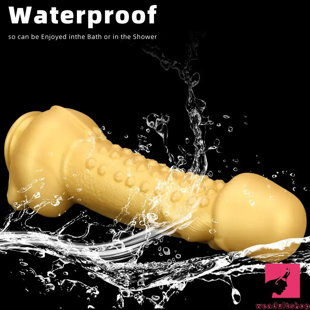 11.8in Liquid Large Soft Silicone Fantasy Thick Gold Anal Sex Dildo