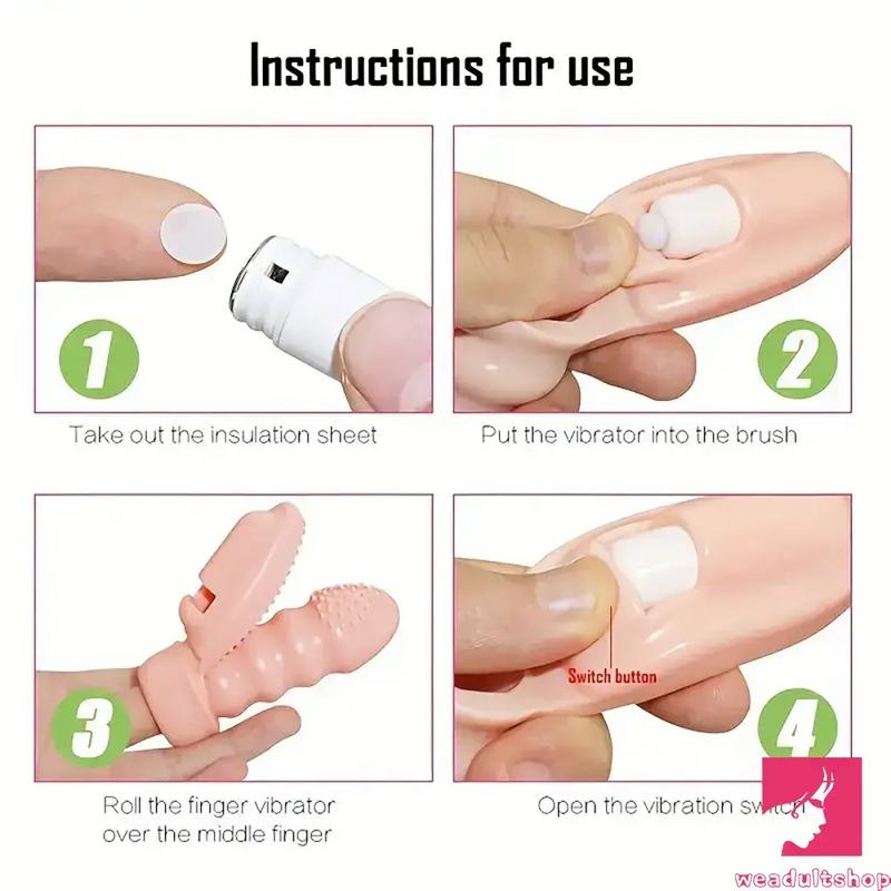 4.06in Vibrating Middle Finger Dildo For Clit Prostate G Spot Vibrator