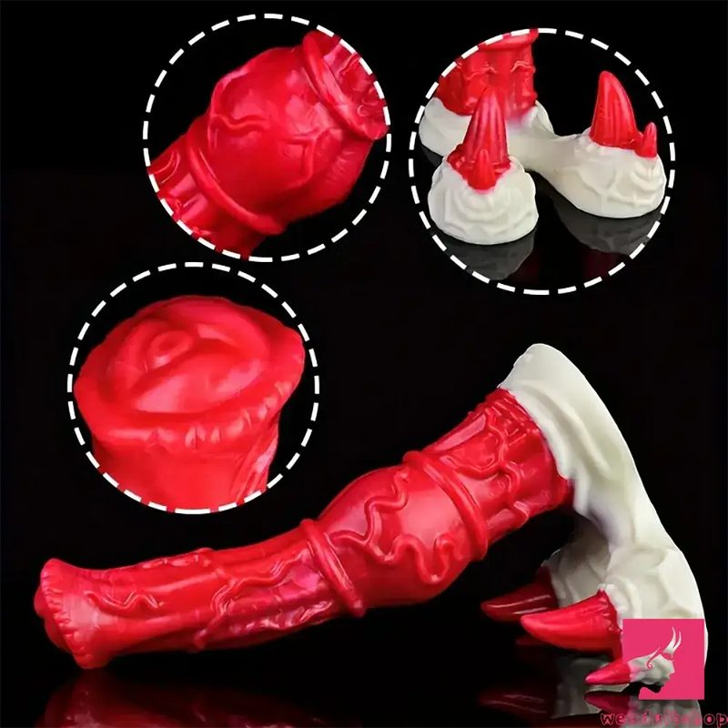 10.01in Big Animal Horse Cock Silicone Soft Cock Dildo For Clit Dilator
