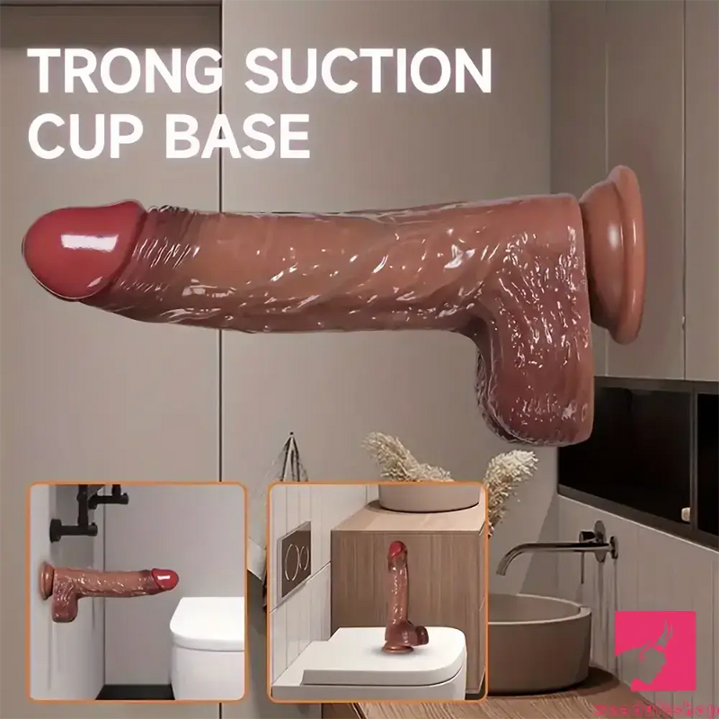 8.66in Silicone 4in1 Heating Thrusting Vibrating Rotation Female Dildo