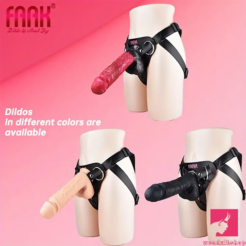 10.01in Silicone Soft Big Strap On Wearable Dildo For Gay Lesbian