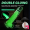6.5in 7.3in 8.26in 9.44in Luminous Crystal TPE Flexible Double-Layer Dildo