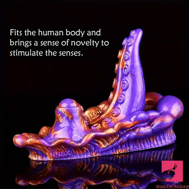 4.33in Small Octopus Tentacle Silicone Soft Dildo Penis Clit Expander