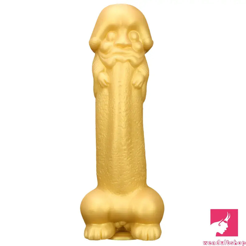 11.8in Liquid Large Soft Silicone Fantasy Thick Gold Anal Sex Dildo