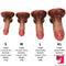 6.9in 7.67in 8.66in 9.44in Silicone Soft Flesh Skin Feeling Dildo