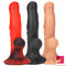 8.66in Mixed Colors Odd Dual Layer Silicone Dildo With Suction Cup