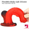 8.66in Mixed Colors Odd Dual Layer Silicone Dildo With Suction Cup